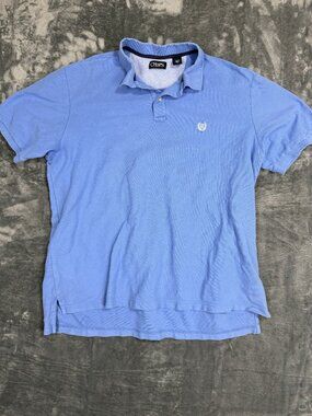 Chaps Blue Polo Shirt 2XB Cotton Short Sleeve Mens Casual Wear